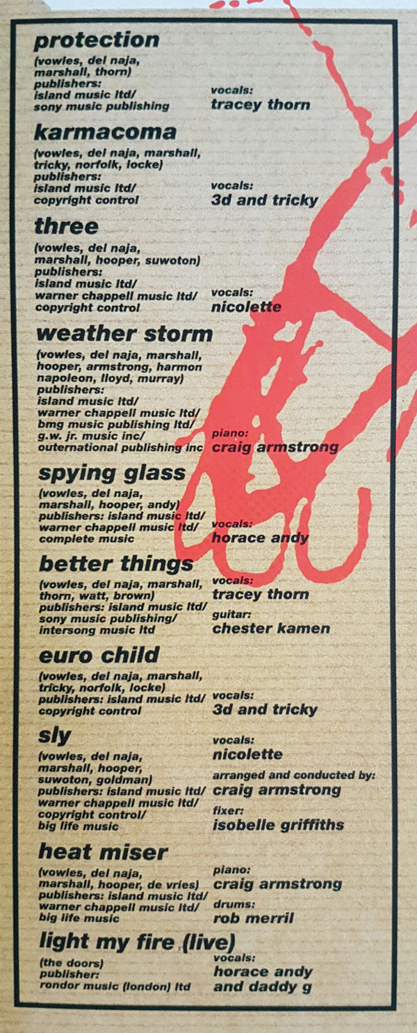 Massive Attack Protection Circa, Circa, Wild Bunch Records, Wild Bunch Records LP, Album, RE, 180 Mint (M) Mint (M)- X Vinyl Record