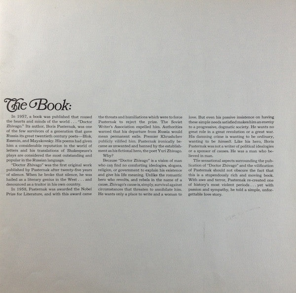 Doctor Zhivago (Original Sound Track Album) | Near Mint (NM) Near Mint (NM)