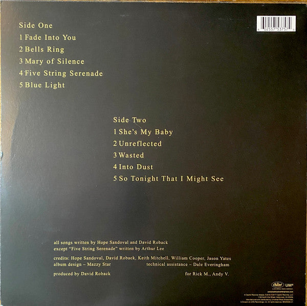 Mazzy Star So Tonight That I Might See Capitol Records LP, Album, RE Mint (M) Mint (M)- X Vinyl Record