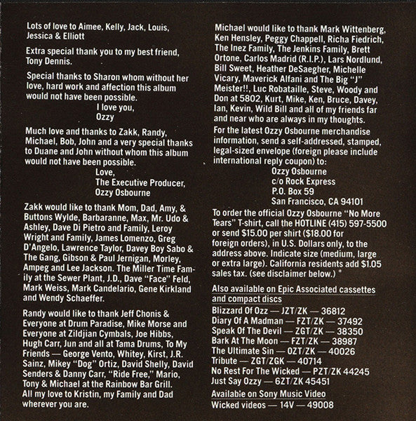 No More Tears (CD) | Near Mint- (NM-) Near Mint (NM or M-)