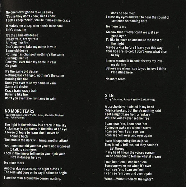 No More Tears (CD) | Near Mint- (NM-) Near Mint (NM or M-)