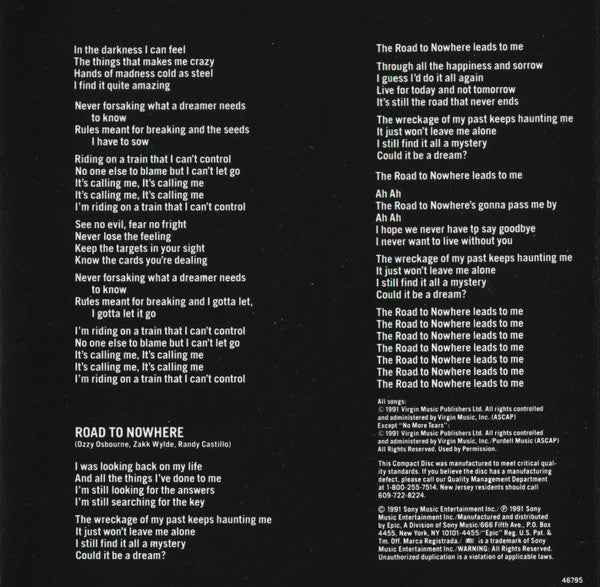 No More Tears (CD) | Near Mint- (NM-) Near Mint (NM or M-)