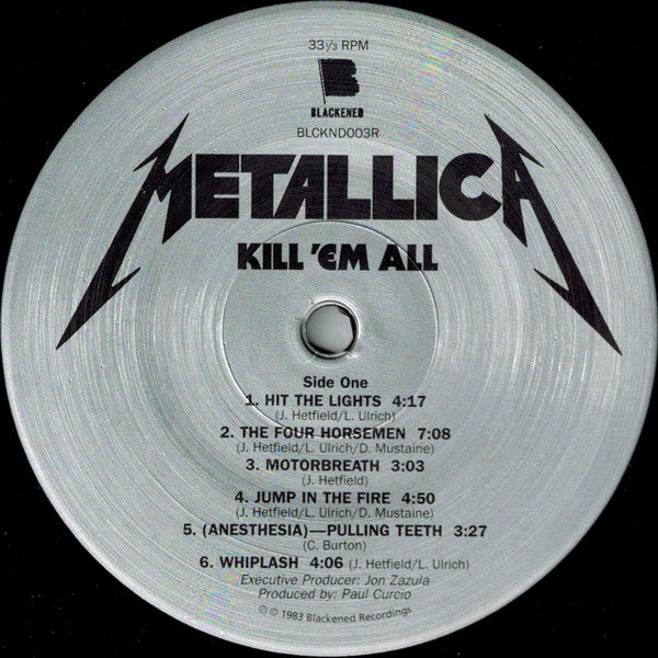 Metallica Kill 'Em All Blackened LP, Album, RE, RM Mint (M) Mint (M)