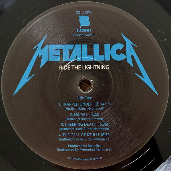 Metallica Ride The Lightning Blackened LP, Album, RE, RM Mint (M) Mint (M)