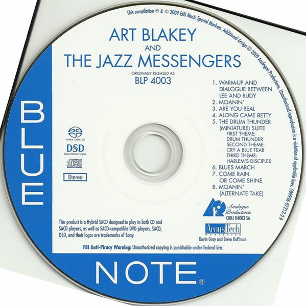 Moanin' (SACD) | Near Mint (NM or M-) Near Mint (NM or M-)