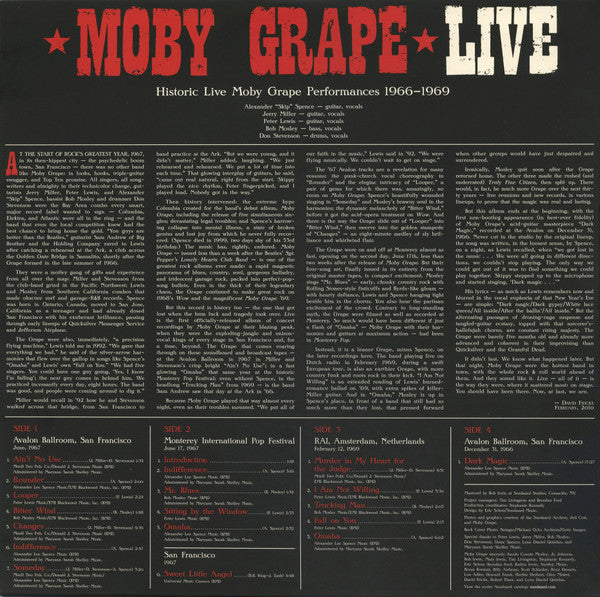 Live (Historic Live Moby Grape Performances 1966-1969) | Mint (M) Mint (M)