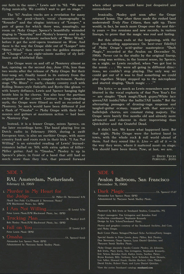 Live (Historic Live Moby Grape Performances 1966-1969) | Mint (M) Mint (M)