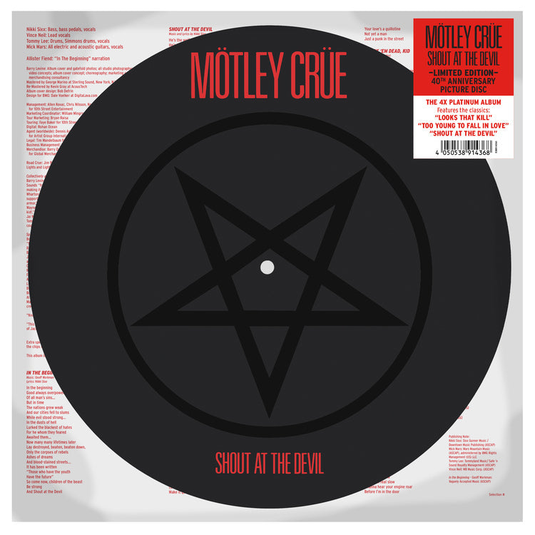 Shout At The Devil (Ltd Picture Disc) | Mint (M) Mint (M)
