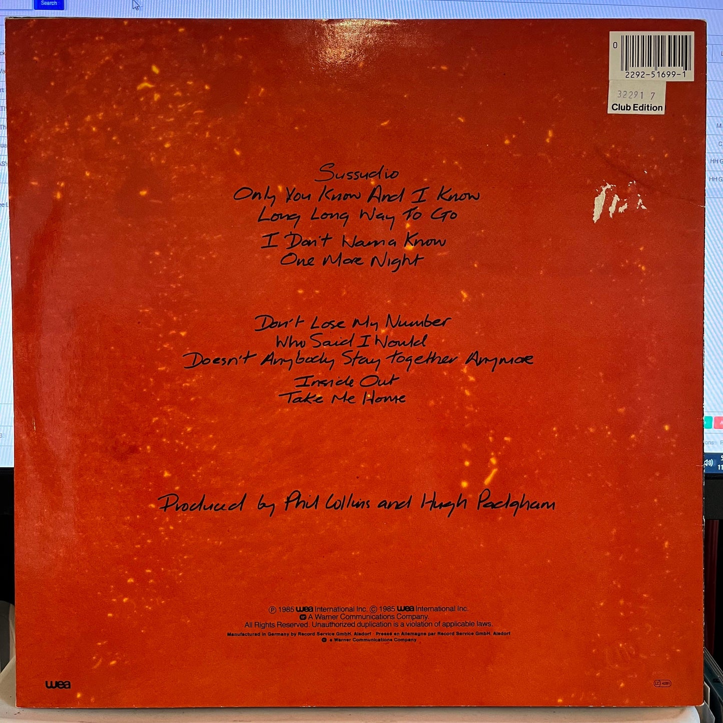 No Jacket Required GERMANY | Near Mint (NM) Near Mint (NM)