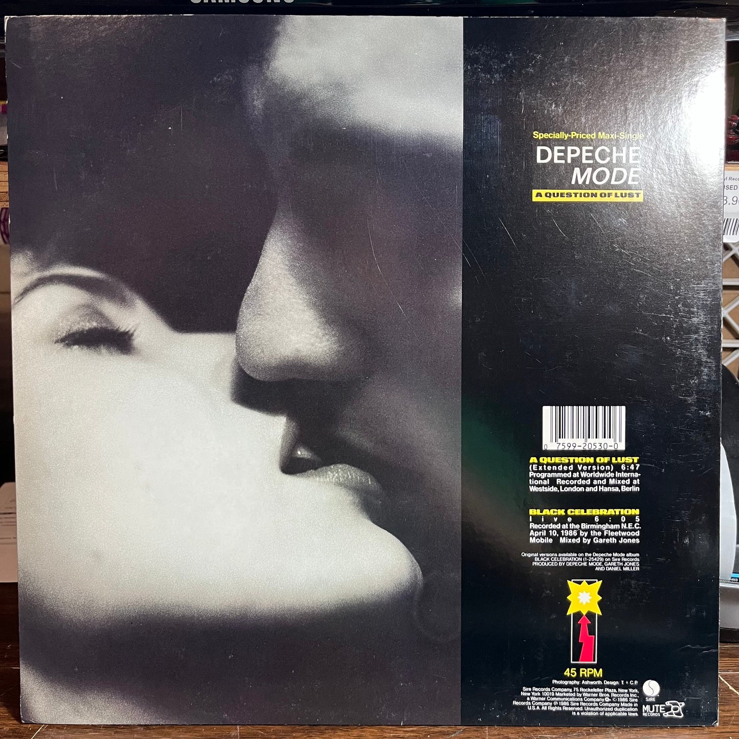 A Question Of Time / A Question Of Lust (PROMO VINYL) | Near Mint (NM or M-) Near Mint (NM or M-)