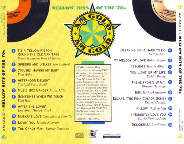 AM Gold - Mellow Hits Of The '70s *CD* | Mint (M) Mint (M)