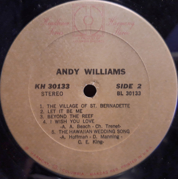 Andy Williams | Mint (M) Mint (M)- X Vinyl Record