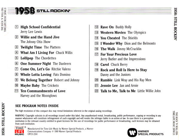 1958 Still Rockin' *CD* | Mint (M) Mint (M)
