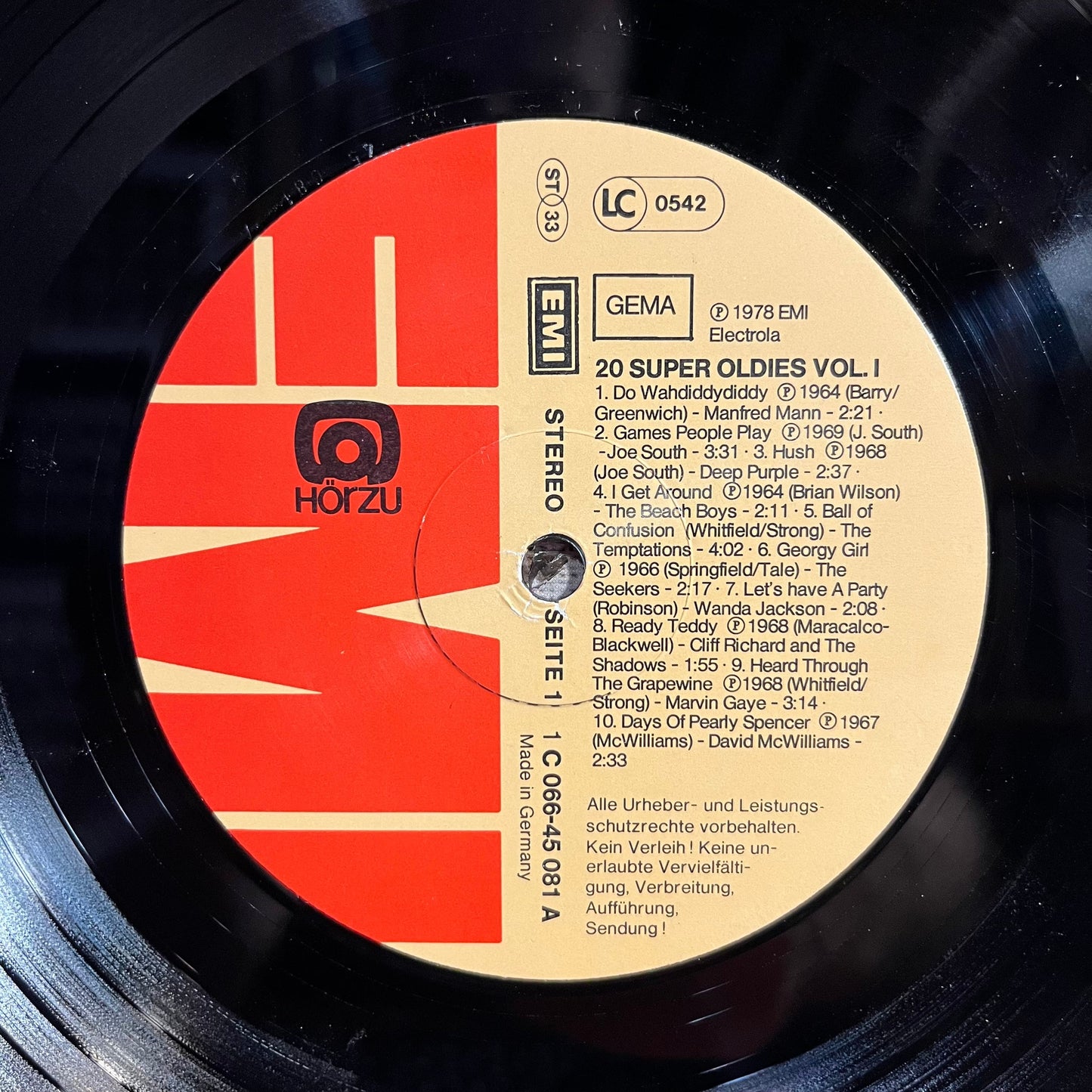 20 Super Oldies Vol. 1 *GERMAN* | Excellent (EX) Excellent (EX)