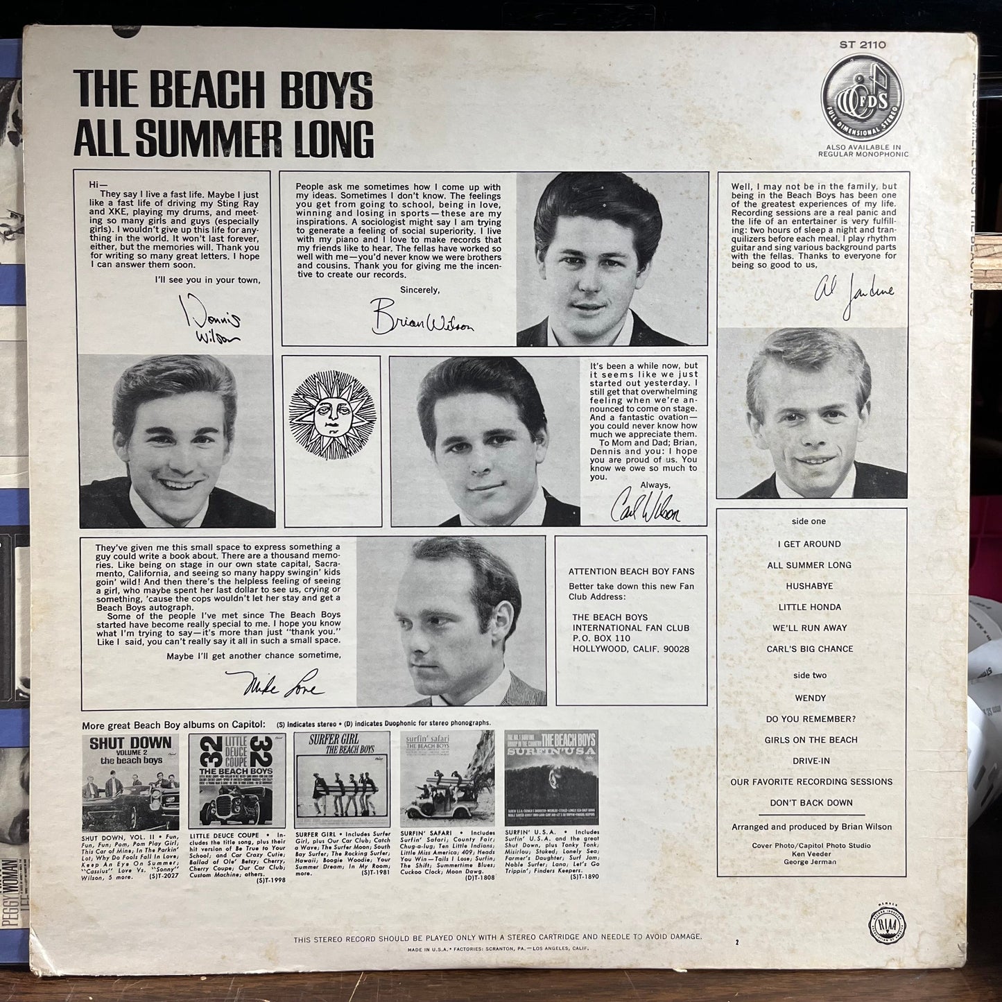 All Summer Long (VINYL) | Very Good (VG) Very Good Plus (VG+)