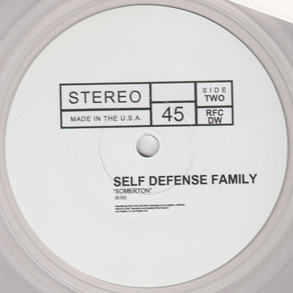 Creative Adult / Self Defense Family (7" CLEAR VINYL) | Mint (M) Mint (M)