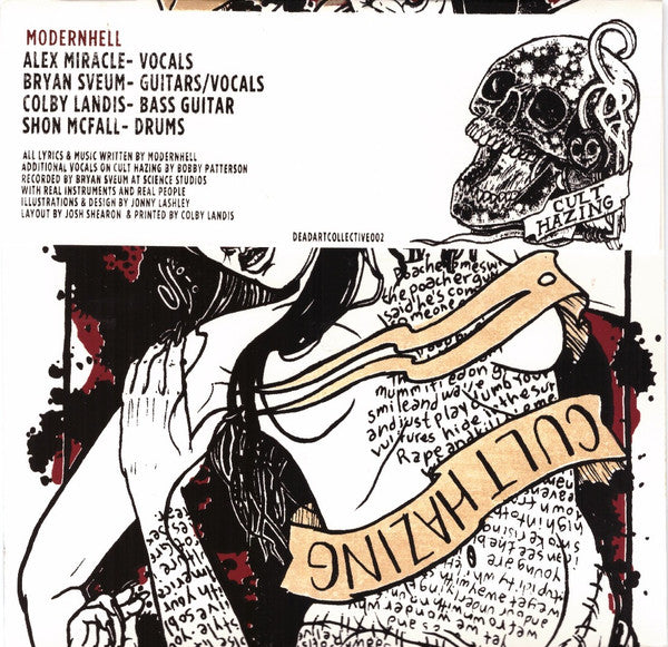 Cult Hazing (7" VINYL) *YELLOW VINYL* HAND-NUMBERED 34/70 W/ COVE INSERT | Mint (M) Mint (M)