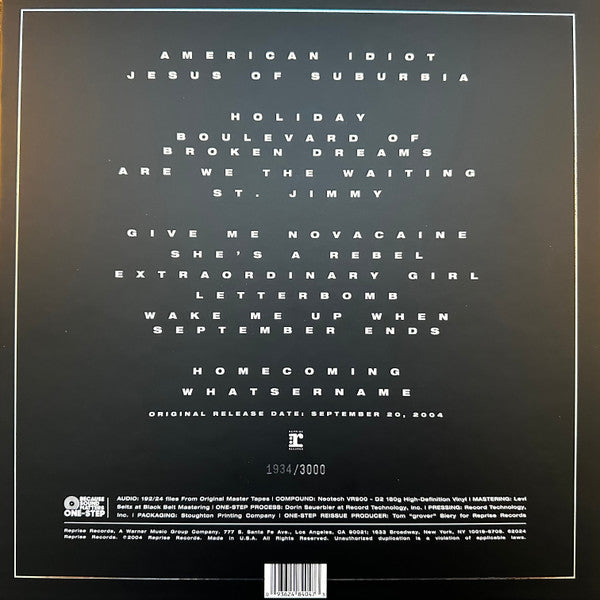American Idiot: One-Step Vinyl (IEX: BOXSET) | Mint (M) Mint (M)