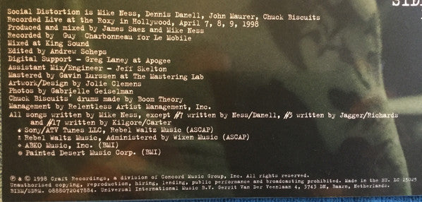 Live At The Roxy | Mint (M) Mint (M)