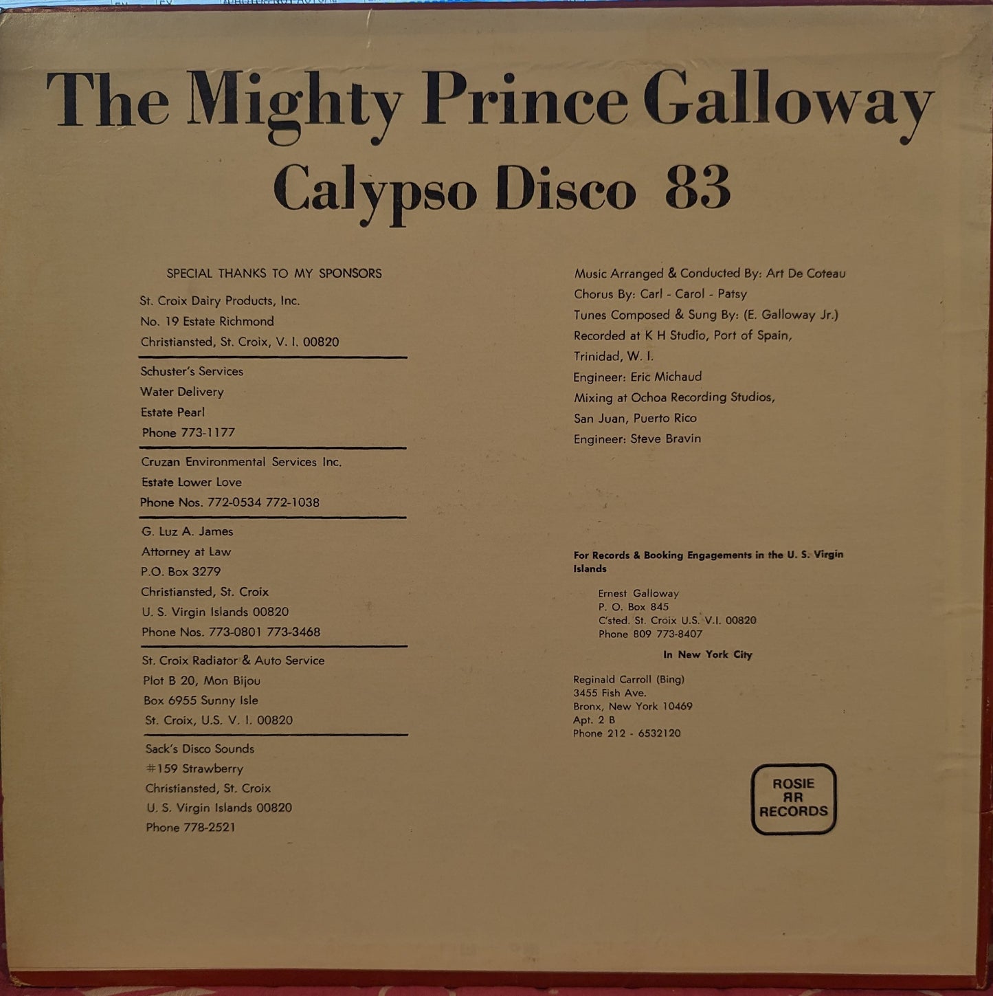 Calypso Disco '83 | Excellent (EX) Excellent (EX)