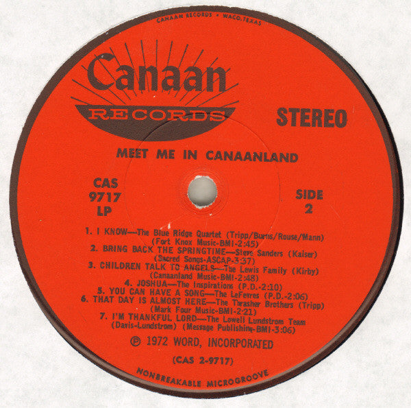 Meet Me In Canaanland! (VINYL) | Near Mint (NM) Near Mint (NM)