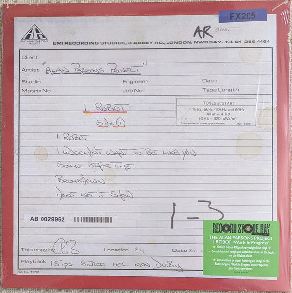 I Robot “Work In Progress” 2025 RSD | Mint (M) Mint (M)