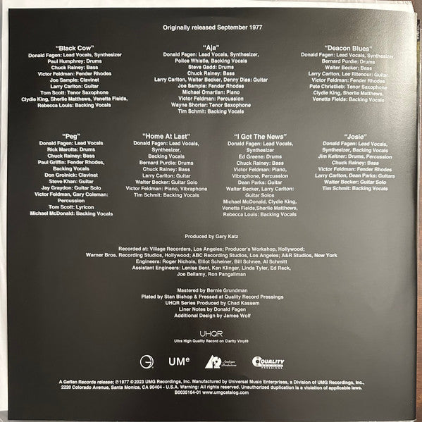 Aja *ANALOGUE PRODUCTIONS* | Mint (M) Mint (M)