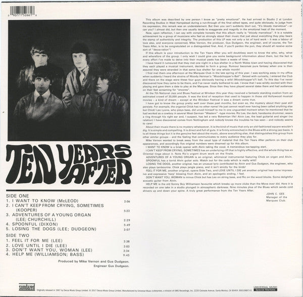 Ten Years After | Mint (M) Mint (M)