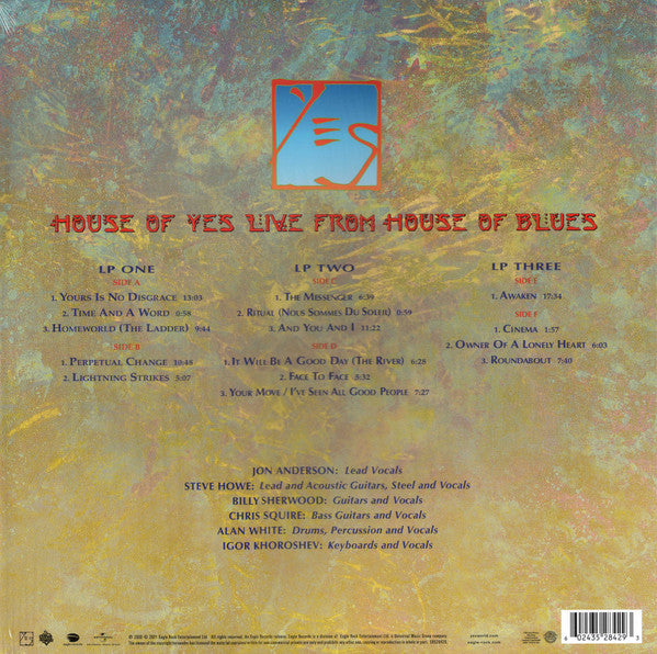 House Of Yes: Live From The House Of Blues (3xCOLOR VINYL) | Mint (M) Mint (M)