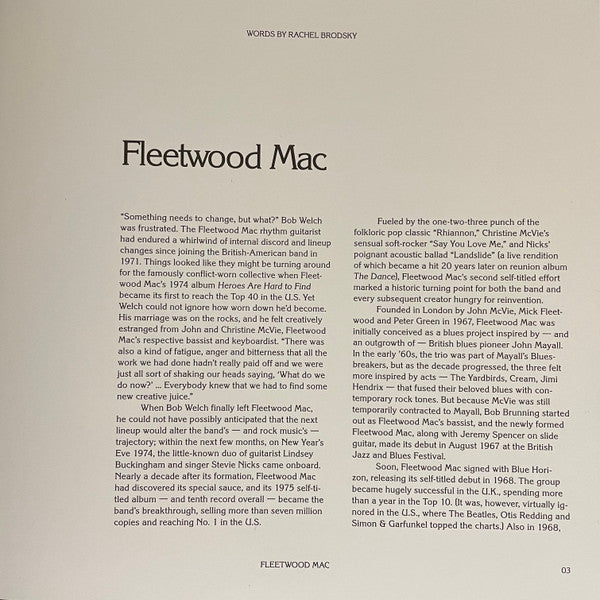 Fleetwood Mac (BLACK & WHITE COLOR VINYL - VMP) | Mint (M) Mint (M)