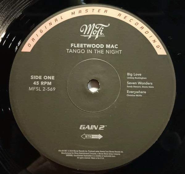 Tango In The Night (VINYL MFSL)(RECORD 1 ONLY) | Mint (M)