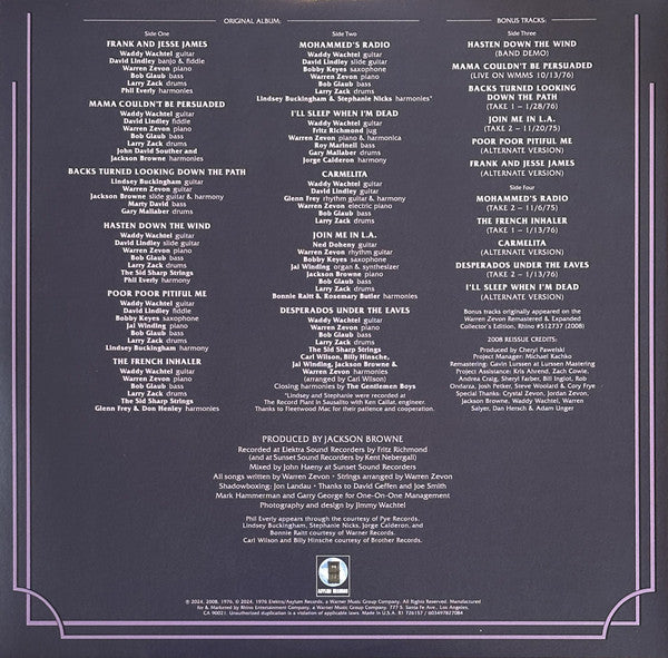 Warren Zevon (DELUXE EDITION) | Mint (M) Mint (M)