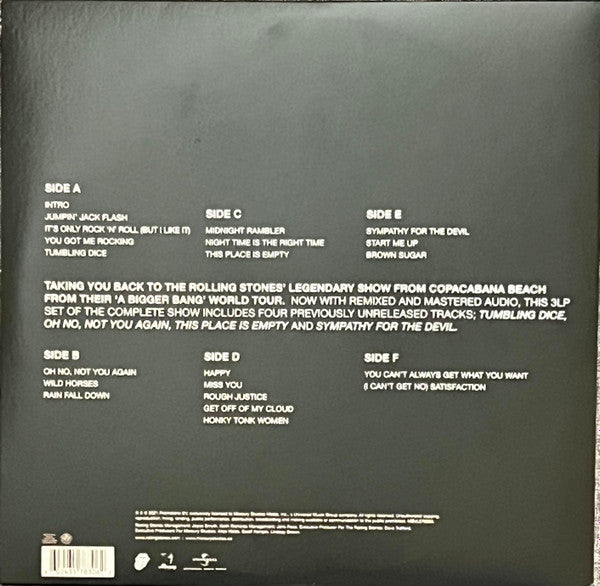 A Bigger Bang - Live On Copacabana Beach (3xCOLOR VINYL) | Mint (M) Mint (M)