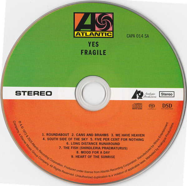 Fragile (SACD) | Mint (M) Mint (M)