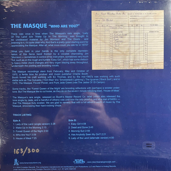 Who Are You? (VINYL) | Mint (M) Mint (M)- X Vinyl Record