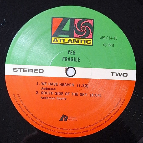 Fragile (2xVINYL) | Mint (M) Mint (M)- X Vinyl Record