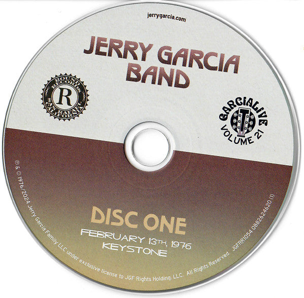 Garcia Live Volume 21 (February 13th, 1976 Keystone, Berkeley CA) *CD* | Mint (M) Mint (M)