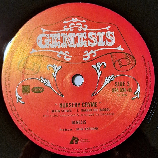 Nursery Cryme (AP - NON-NUMBERED) | Mint (M) Mint (M)- X Vinyl Record