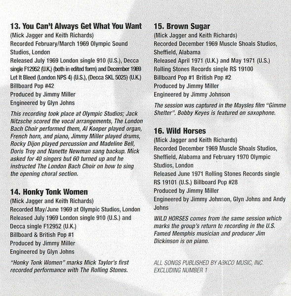 The Very Best Of The Rolling Stones 1964-1971 (CD) | Mint (M) Near Mint (NM)