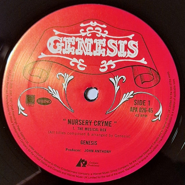 Nursery Cryme (AP - NON-NUMBERED) | Mint (M) Mint (M)- X Vinyl Record