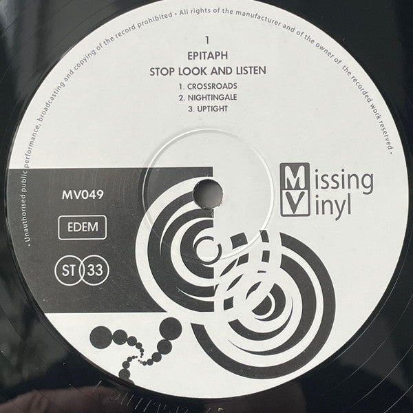 Stop Look And Listen (VINYL) | Mint (M) Mint (M)- X Vinyl Record