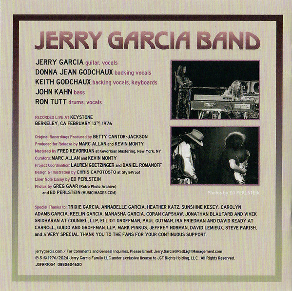 Garcia Live Volume 21 (February 13th, 1976 Keystone, Berkeley CA) *CD* | Mint (M) Mint (M)