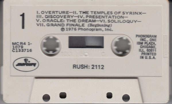 2112 (CASSETTE) | Very Good (VG) Excellent (EX)