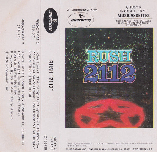 2112 (CASSETTE) | Very Good (VG) Excellent (EX)