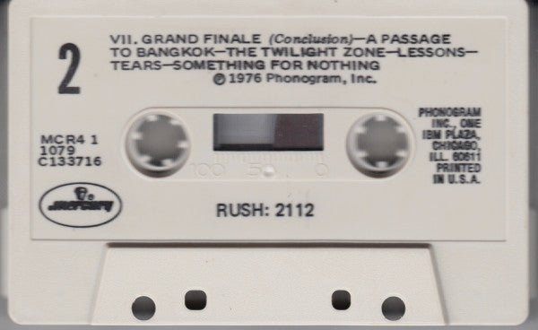 2112 (CASSETTE) | Very Good (VG) Excellent (EX)