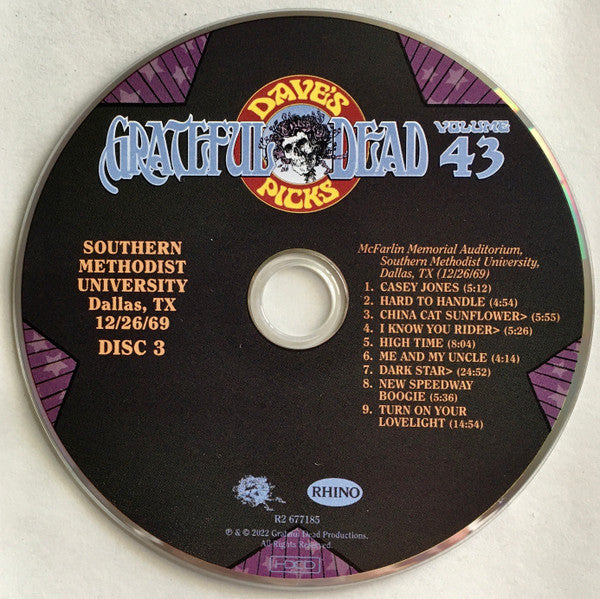 Dave's Picks, Volume 43 (3xCD)(San Francisco, 11/2/69 • Dallas, 12/26/69) | Mint (M) Near Mint (NM)