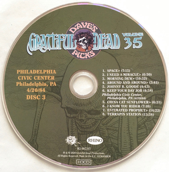 Dave's Picks, Volume 35 (3xCD)(Philadelphia Civic Center, Philadelphia, PA • 4/20/84) | Mint (M) Near Mint (NM)