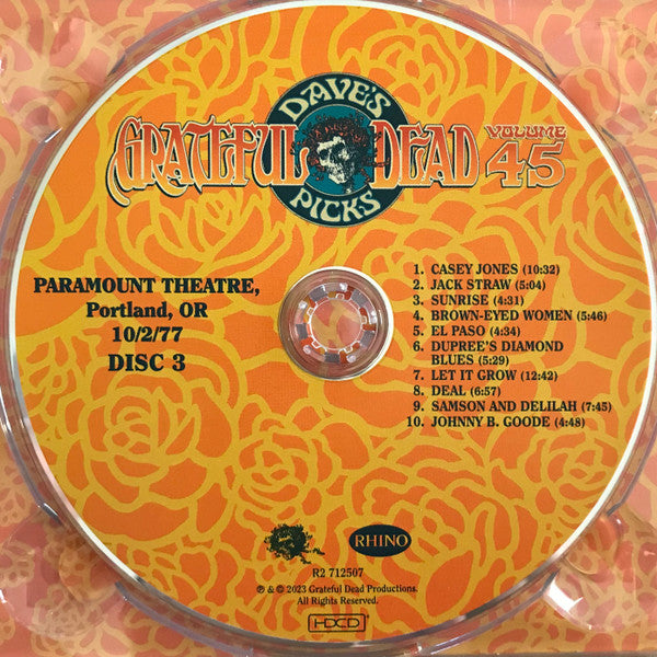 Dave's Picks, Volume 45 (4xCD)(Paramount Theatre, Portland, OR • 10/1-2/77) | Mint (M) Near Mint (NM)