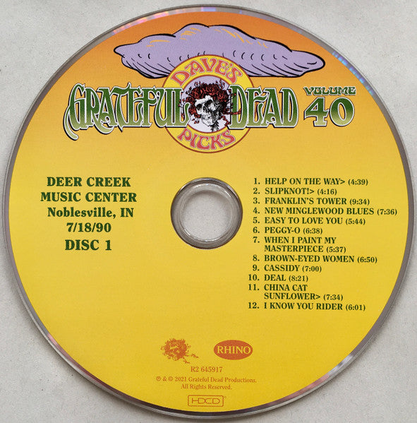 Dave's Picks, Volume 40 (3xCD)(Deer Creek Music Center, Noblesville, IN • 7/18-19/90 | Mint (M) Near Mint (NM)