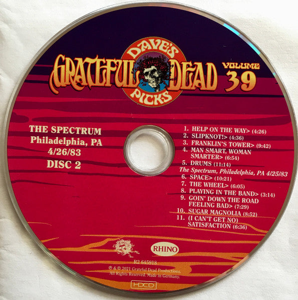 Dave's Picks, Volume 39 (3xCD)(The Spectrum, Philadelphia, PA • 4/26/83) | Mint (M) Near Mint (NM)